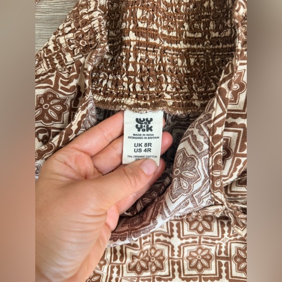 Lucy and Yak Emmy Dungarees Yuka Print Overalls Size 4 - Picture 7 of 9